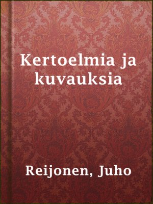 cover image of Kertoelmia ja kuvauksia